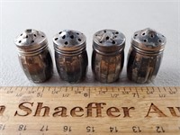4ct Sterling Silver Salt & Pepper Shakers 1&1/4"H