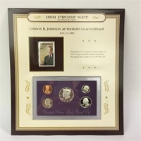 1991 Proof Set San Francisco Mint & Historic Stamp