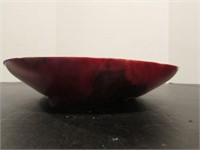 Red Wooden Bowl