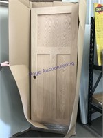 Oak slab door in box, 30 x 80