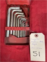 Snap On metric hex keys