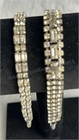 Vintage Rhinestone look Tennis Bracelets  7"