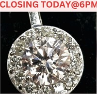 $1165 14K (0.67g)0.16ct Moissanite Pendant