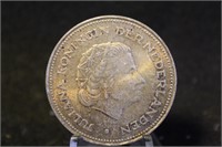 1970 Netherlands 10 gulden Silver Coin