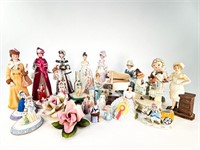 Various Porcelain Avon Women Figurines