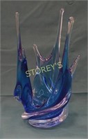 Blue Glass Vase - 14"