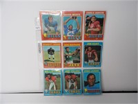 (9) 1971 Topps Football Cards