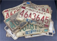 (F) Barn Find Vintage Indiana State License