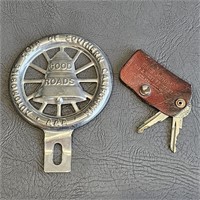 AAA License Plate Badge & Key Holder (Selma CA)