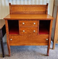 Antique Mission Style Oak Sideboard Modified