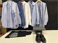 Various Sized Dress Shirts / Shoes
