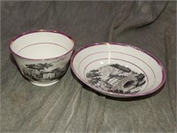 Early 19th Cent Staffordshire Lustre Cup & Saucer