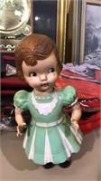 Vintage plastic roller skating doll it's a windup