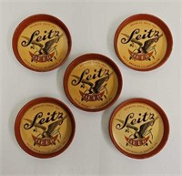 (5) Antique Seitz Beer of Easton, Pa Tip Trays