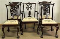 19TH CENTURY SOLID MAHOGANY CHIPPENDALE CHAIRS