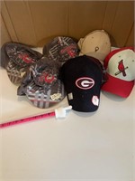 Group lot of baseball caps Cardinals and Cubs