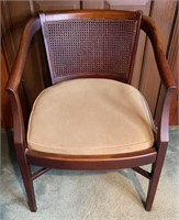 Hickory Chair Co. Cane Back Wooden Arm Chair w/