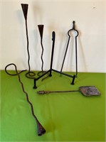 Rustic Candle Stick Holders, Plate Stand, Shovel +