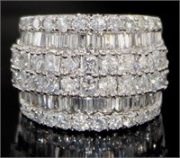 Platinum 3.00 ct Brilliant Natural Diamond Ring