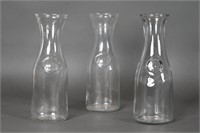 Glass Carafes- Set of 3