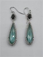 Barbara Bixby Green Gemstone Sterling Pierced