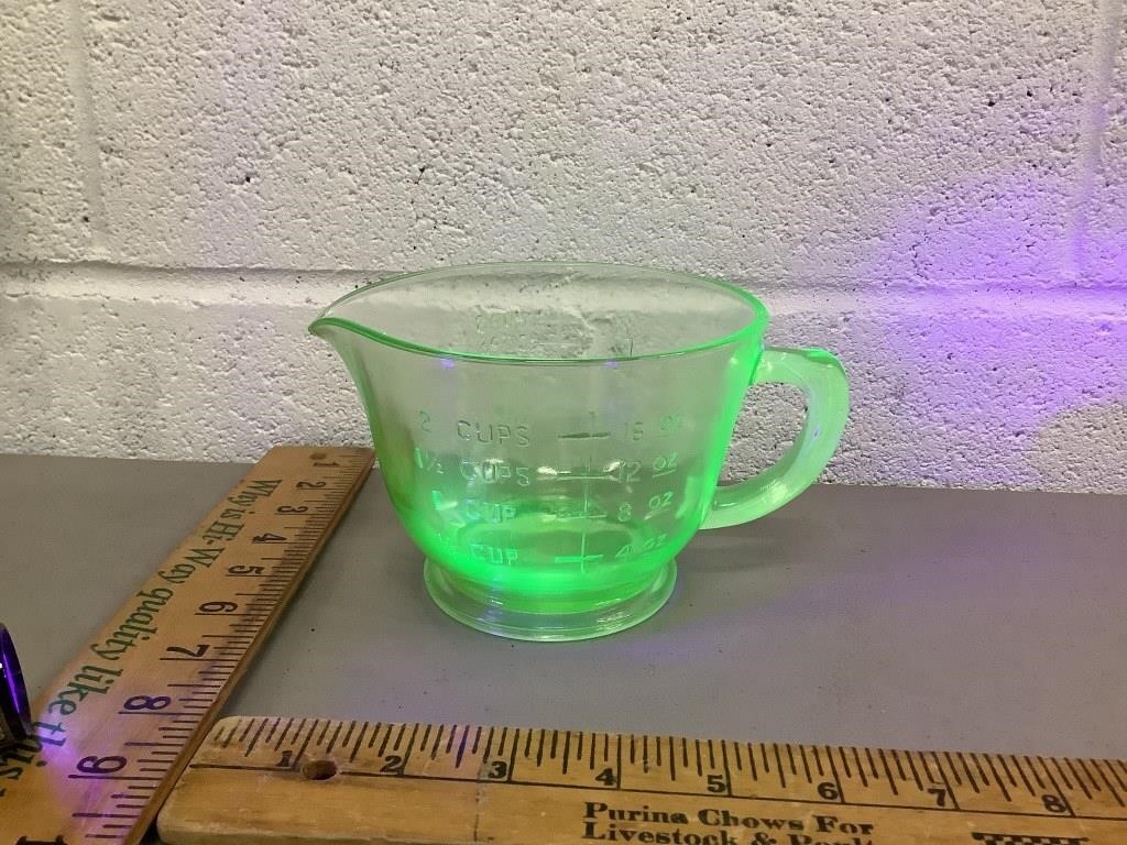 Vaseline Glass Measuring Cup