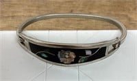 Mexican silver clamper bracelet