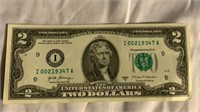 2017 A 2 Dollar Bill