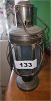 24" TALL METAL LANTERN LOOK OIL LAMP