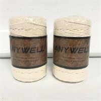 2 PIECES 656' ANYWELL MACRAME COTTON CORD