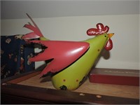 Vintage Folk Art Tin Chicken