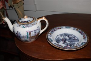 Chinese teapot possibly Ashworth Bros and small