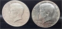 OF) (2) KENNEDY HALF DOLLARS