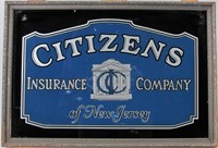 Citizens Insurance Company Reverse Painted Sign