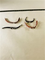 4pcs Leather fastener bracelets