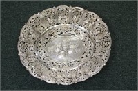 An 800 Silver Filigree Tray