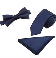 Mens Polyester Skinny 2.4'' Neck Tie Pre-tied Bow