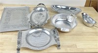 Mixed Lot of Aluminum Dishes Vintage