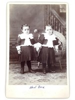 Cabinet Card Children Victorian Dresses, Neal Bros