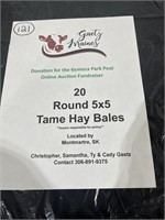 20 Round 5x5 Tame Hay Bales (Buyer Responsible