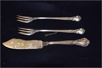 3 Sterling Pcs (Butter Knife & 2 Hors D'oeuvres
