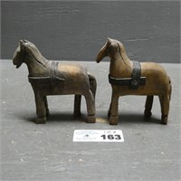 Pair of Gockley Signed Wood Horses