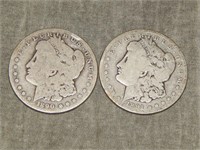 1890 O & 1891 Morgan 90% SILVER Dollars