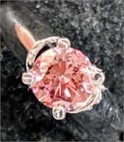 $5385 14K  Fancy Pink Lab Grown Diamond(1ct) Ring