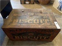 Early Wooden Biscuit Box