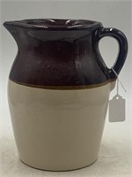Vintage two tone stoneware pitcher