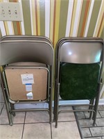New green Samsonite folding chairs