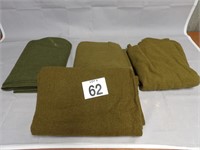 4 Military Wool Blankets