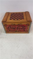 Coca Cola wooden checker box