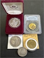 Silver Commemorative Coin, Tokens, Graded JPII